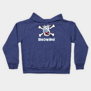 Blue Cow Moo Kids Hoodie